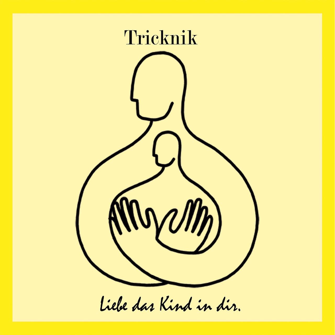Albumcover mit Illustration eines Menschen, der einen anderen hält